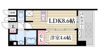 プレサンスKOBEアモーレの間取り画像