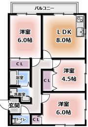 クレールコートの間取り画像