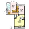 D-roomCⅢの間取り画像