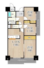 ライフ新神戸の間取り画像