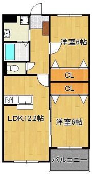 ブランボヌール小倉の間取り画像