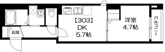 K館の間取り画像