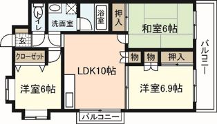 シャルマンヴィル新宮の間取り画像