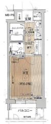 エステムコート梅田茶屋町デュアルスペースの間取り画像