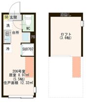 ハーモニーテラス町屋Ⅵの間取り画像