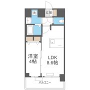 プレサンスOSAKA姫里ヴィオンの間取り画像