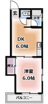 喜多マンションの間取り画像