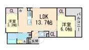 リブレメゾン住吉Ⅰの間取り画像