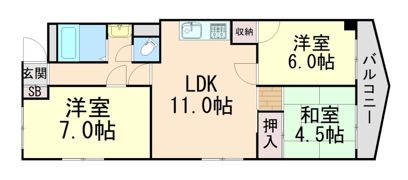 成徳マンションの間取り画像