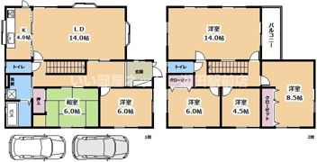 一里山4丁目貸家の間取り画像