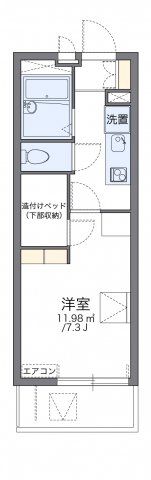 レオパレスダウンフィールドの間取り画像