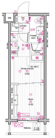 THE PREMIUM CUBE G 東中野の間取り画像