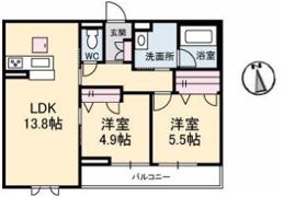ベレオ三条の間取り画像