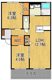 クラヴィエ赤坂Aの間取り画像