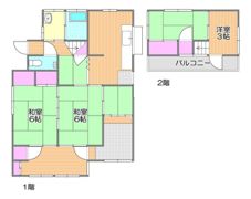 玉野市玉1丁目戸建の間取り画像