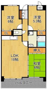 エクレール黒崎南 603の間取り画像