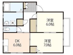 フローラル東岡山Bの間取り画像