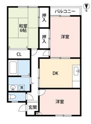 バイオレットフラワー F棟の間取り画像