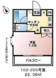 御殿山アコールメゾンⅡの間取り画像