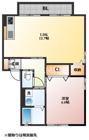 ディアス古賀島 A棟の間取り画像