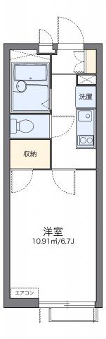 レオパレスリバーパークⅡの間取り画像