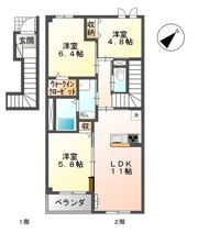 侑信輪Ⅱの間取り画像