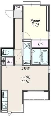 ヴィラ大宮の間取り画像