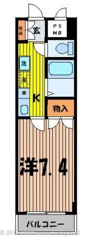 ヴィラオオクボの間取り画像