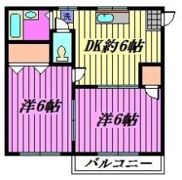 コーポ金子の間取り画像