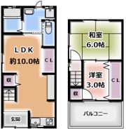 大枝南町貸家の間取り画像