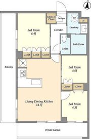 メゾンドオンディーヌの間取り画像