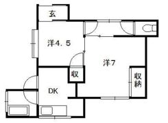田浦町平屋の間取り画像