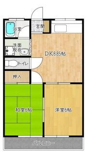 駒崎ハイツの間取り画像