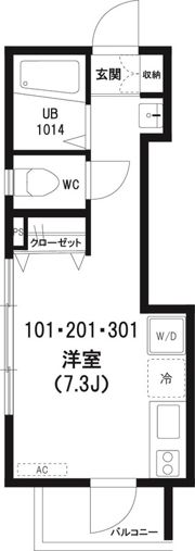 フルーレ早稲田鶴巻町の間取り画像