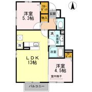 プレリエ天辰 A.B B棟の間取り画像