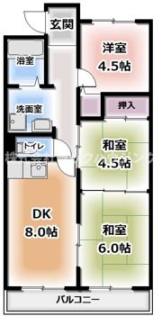 新橋中野マンションの間取り画像