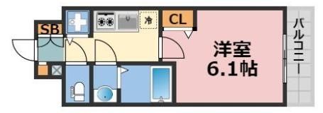 プレサンス難波セレクトの間取り画像