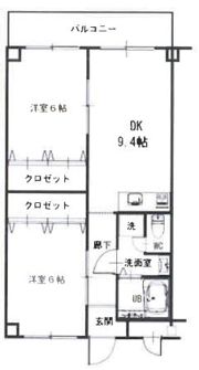 第1アルバマンションの間取り画像