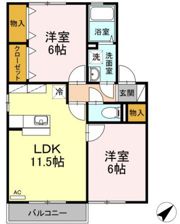 メルベーユコート A棟の間取り画像