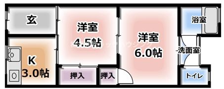 中尾ハイツの間取り画像