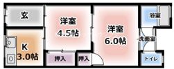 中尾ハイツの間取り画像