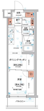 ハーモニーレジデンス羽田天空橋の間取り画像