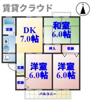 メゾンブランシュ弐番館の間取り画像