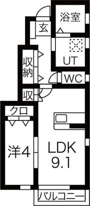 La Vita Brillante Ⅱの間取り画像