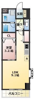 ルミネソレイユ江坂の間取り画像