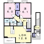 バスケ ド フルール Bの間取り画像