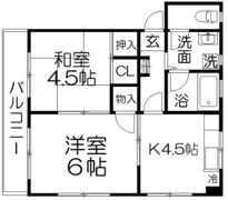 コーポレート北栄の間取り画像