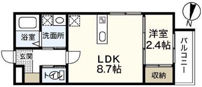 セブンプロート五日市駅前の間取り画像