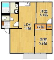 アーバン十字路B棟の間取り画像