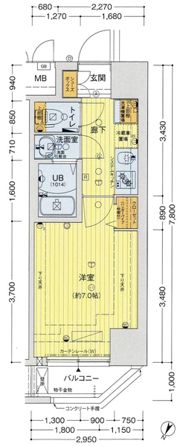 セオリー神戸ラメールの間取り画像